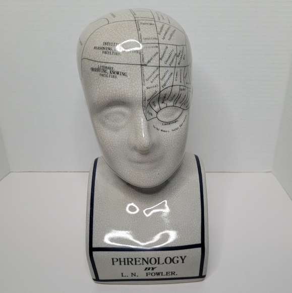 Phrenology Head Bust LN Fowler Vintage Ceramic - Picture 13 of 13